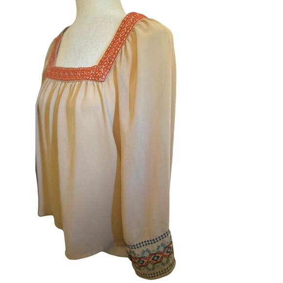Flying Tomato Embroidered Boho Blouse, Size Medium - Picture 2 of 6